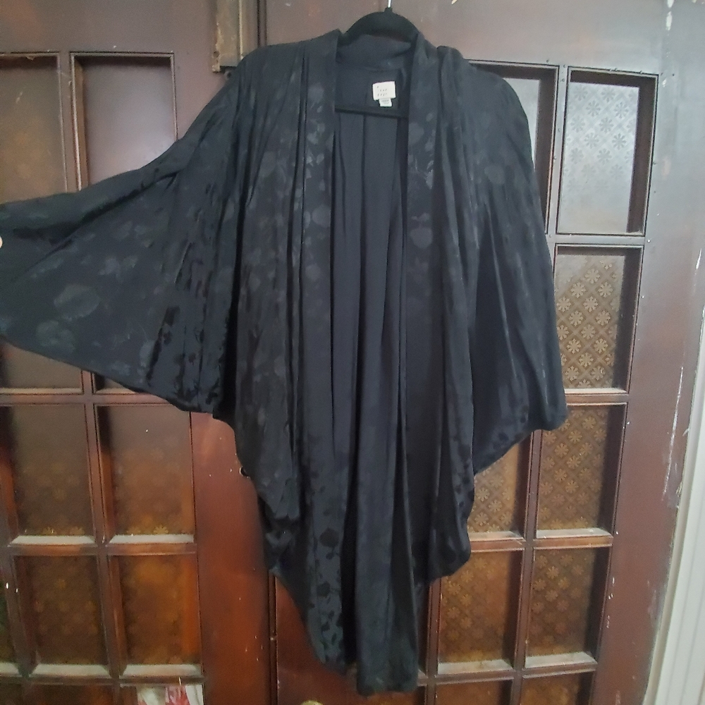 Embossed black shawl